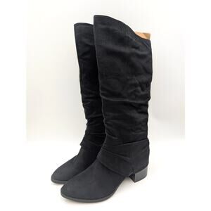 LifeStride Delilah Women's Knee High Boots Side Zip Black Size US10W EU41